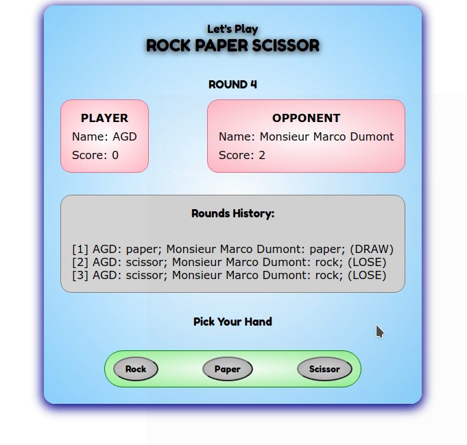 Rock, Paper, Scissors Screenshot